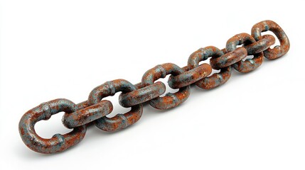 Obraz premium Rusty Chain: A Study in Industrial Texture and Corrosion