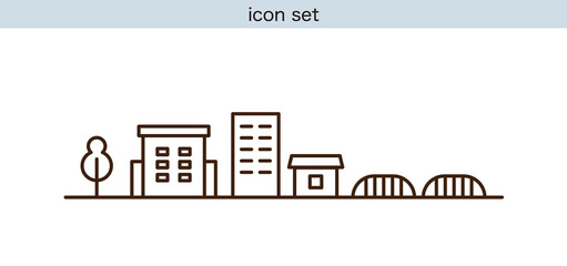 街のアイコンセット