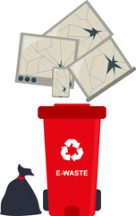 E Waste Trash Bin