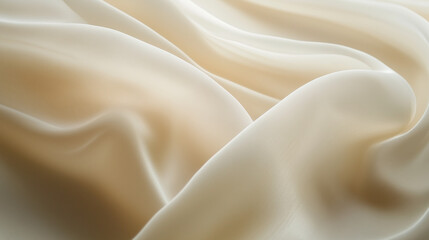 Obraz premium Cream fabric with soft gradient, smooth surface, minimalistic backdrop, conveying calm and simplicity.