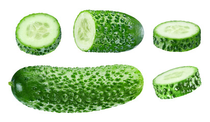 Cucumber isolated on white background