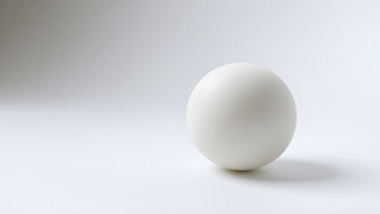 White ball on white background