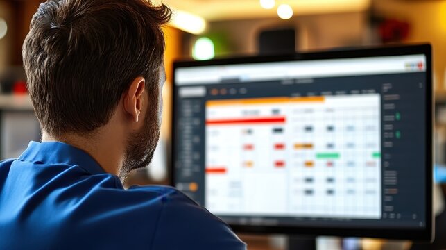 Doctor utilizing a modern scheduling system in a clinic to enhance patient care and streamline appointments.