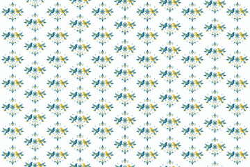 A seamless pattern of birds and flowers. Beautiful spring inspired floral design. vector pattern.