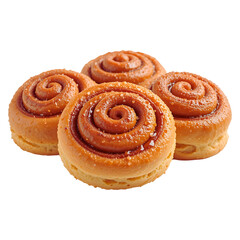 Fototapeta premium Delicious homemade cinnamon rolls with caramel glaze