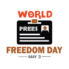 world prees freedom day may 3 t-shirt design banner vector