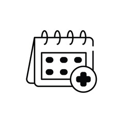 Checkup Reminder  vector icon stock illustration