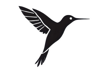 Obraz premium Elegant Hummingbird in Flight Silhouette