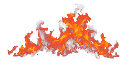 Fire Flames on Transparent Background &ndash; Blazing Heat Effect, Burning Flame Texture, Wildfire Sparks PNG