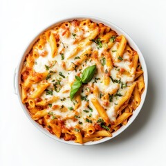 Delicious baked pasta casserole with penne, rich tomato sauce, and melted cheese, perfect for family dinners.