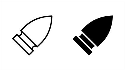 bullet icon set, Weapon ammo sign, Gun bullet icon simple sign, vector illustration on white background