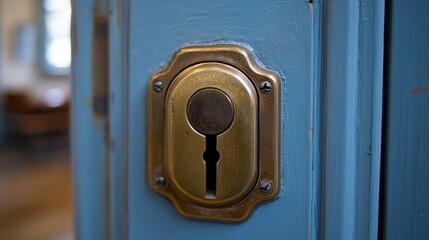 Obraz premium An office background with a lock.