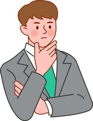 thinking business man