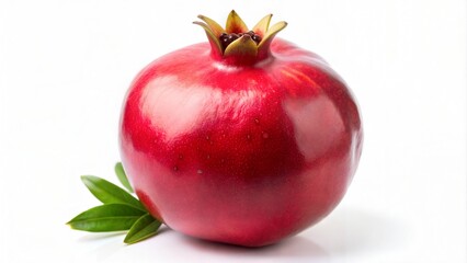 Fresh Pomegranate on White Background.