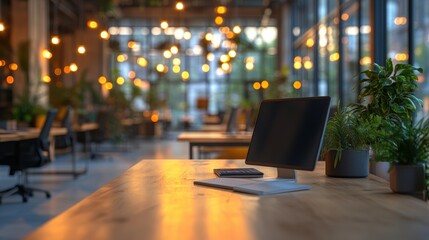 An office background for a virtual team building activity.