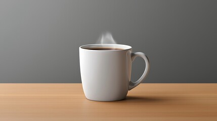 Fototapeta premium a cup of coffee on the wood table