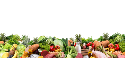 Food on a white background isolated