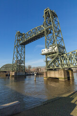 Naklejka premium The Hef is the popular name for the Koningshavenbrug, a railway lifting bridge over the Koningshaven.