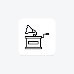 Gramophone, vector, pixel perfect, illustrator file