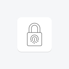 Smart Fingerprint Lock, vector, pixel perfect, illustrator file