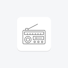 Radio, vector, pixel perfect, illustrator file
