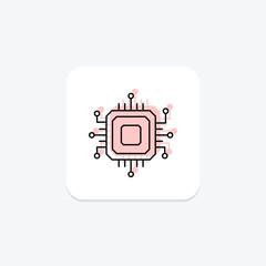Computer Chip, vector, pixel perfect, illustrator file