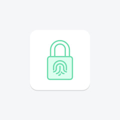 Smart Fingerprint Lock, vector, pixel perfect, illustrator file