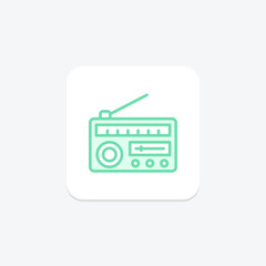 Radio, vector, pixel perfect, illustrator file