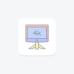 4k Monitor, vector, pixel perfect, illustrator file