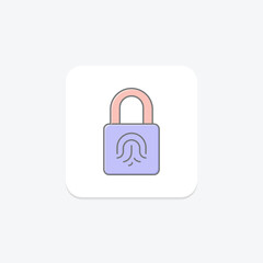 Smart Fingerprint Lock, vector, pixel perfect, illustrator file