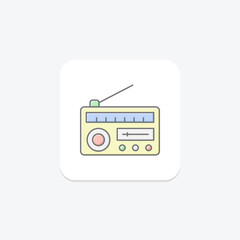 Radio, vector, pixel perfect, illustrator file