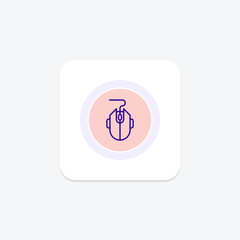 Fototapeta premium Gaming Mouse, vector, pixel perfect, illustrator file