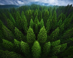 Fototapeta premium Forest Canopy Aerial View