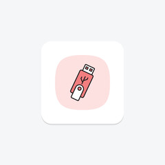 Usb Drive, vector, pixel perfect, illustrator file