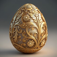 golden a easter egg isolated