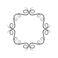 Decorative retro frame. Vector illustration