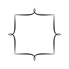 Decorative retro frame. Vector illustration