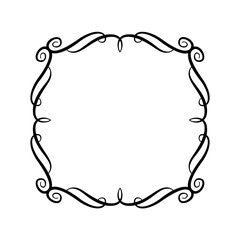 Decorative retro frame. Vector illustration