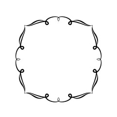 Decorative retro frame. Vector illustration