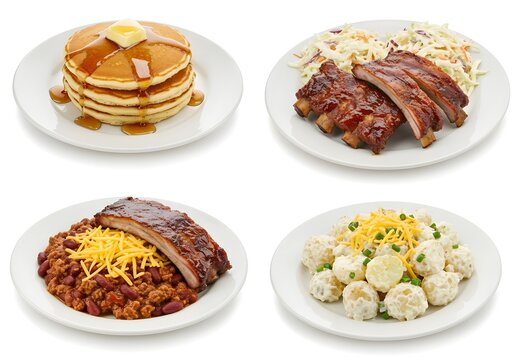 Yummy dishes with American Cuisine