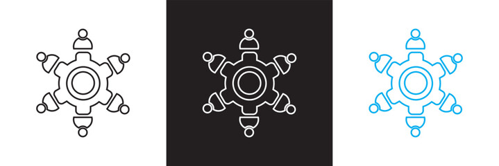 Configuration icon. Vector illustration. isolated on white and black background. EPS 10