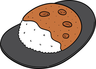 Illustration of curry rice

