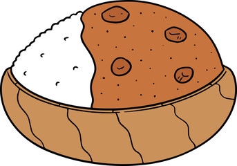 Illustration of curry rice
