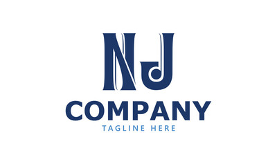NJ N nj initial logo | initial based abstract modern minimal creative logo, vector template image. luxury logotype logo, real estate homie logo. typography logo. initials logo