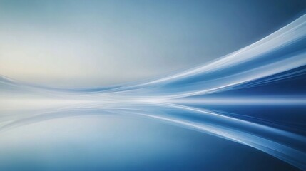 Fototapeta premium Serene blue abstract gradient, minimalistic and clean, evoking calm and tranquility.