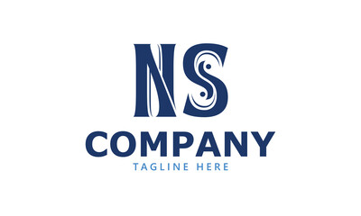 Fototapeta premium NS N ns initial logo | initial based abstract modern minimal creative logo, vector template image. luxury logotype logo, real estate homie logo. typography logo. initials logo