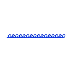 blue wave border element