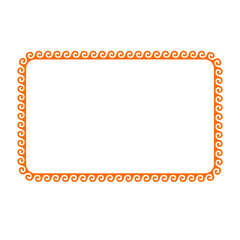 traditional wave decorative frame copy space