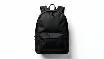 Fototapeta premium School backpack with school stationery isolated on white