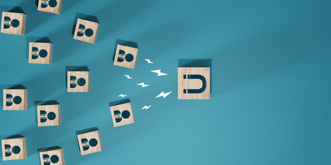 Inbound marketing strategy concept. customer retention, digital marketing and creating attraction...